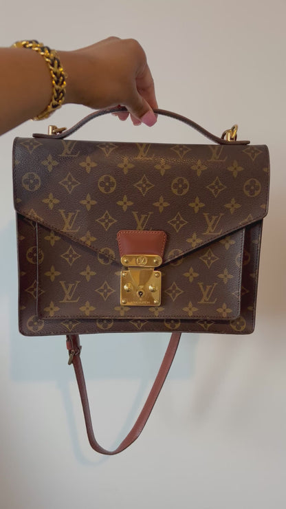 Vintage Louis Vuitton Monceau Top Handle Crossbody Bag